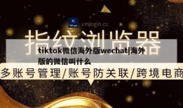 tiktok微信海外版wechat|海外版的微信叫什么