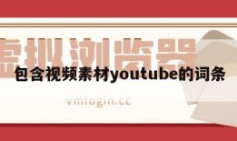 包含视频素材youtube的词条