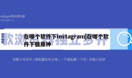 在哪个软件下instagram|在哪个软件下载原神