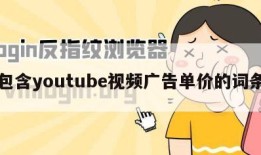 包含youtube视频广告单价的词条