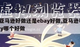 是亚马逊好做还是ebay好做,亚马逊和ebay哪个好做