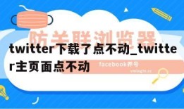 twitter下载了点不动_twitter主页面点不动