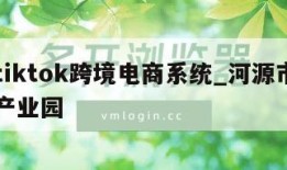 河源tiktok跨境电商系统_河源市电子商务产业园