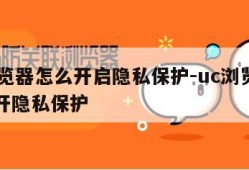 uc浏览器怎么开启隐私保护-uc浏览器如何打开隐私保护