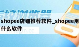 shopee店铺推荐软件_shopee用什么软件