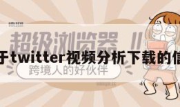 关于twitter视频分析下载的信息