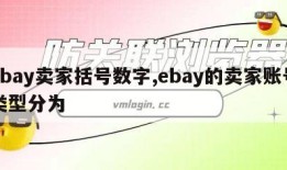 ebay卖家括号数字,ebay的卖家账号类型分为