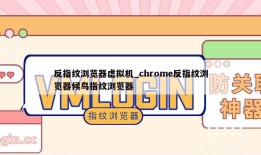 反指纹浏览器虚拟机_chrome反指纹浏览器候鸟指纹浏览器