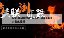 公司paypal账户买东西|公司paypal怎么提现