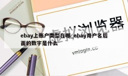 ebay上账户类型在哪_ebay用户名后面的数字是什么