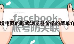 跨境电商的超级浏览器价格的简单介绍