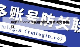 破解chrome浏览器指纹_谷歌浏览器指纹