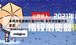 多开浏览器图片是CPU吗-多开浏览器什么意思