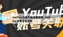 twitter注册不能设置密码_twitter注册没有密码