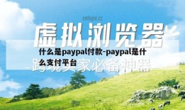 什么是paypal付款-paypal是什么支付平台