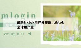 最新tiktok用户分布图_tiktok全球用户量