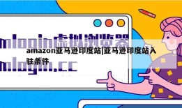 amazon亚马逊印度站|亚马逊印度站入驻条件