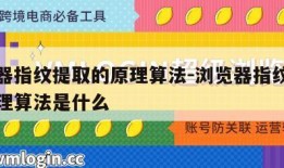 浏览器指纹提取的原理算法-浏览器指纹提取的原理算法是什么